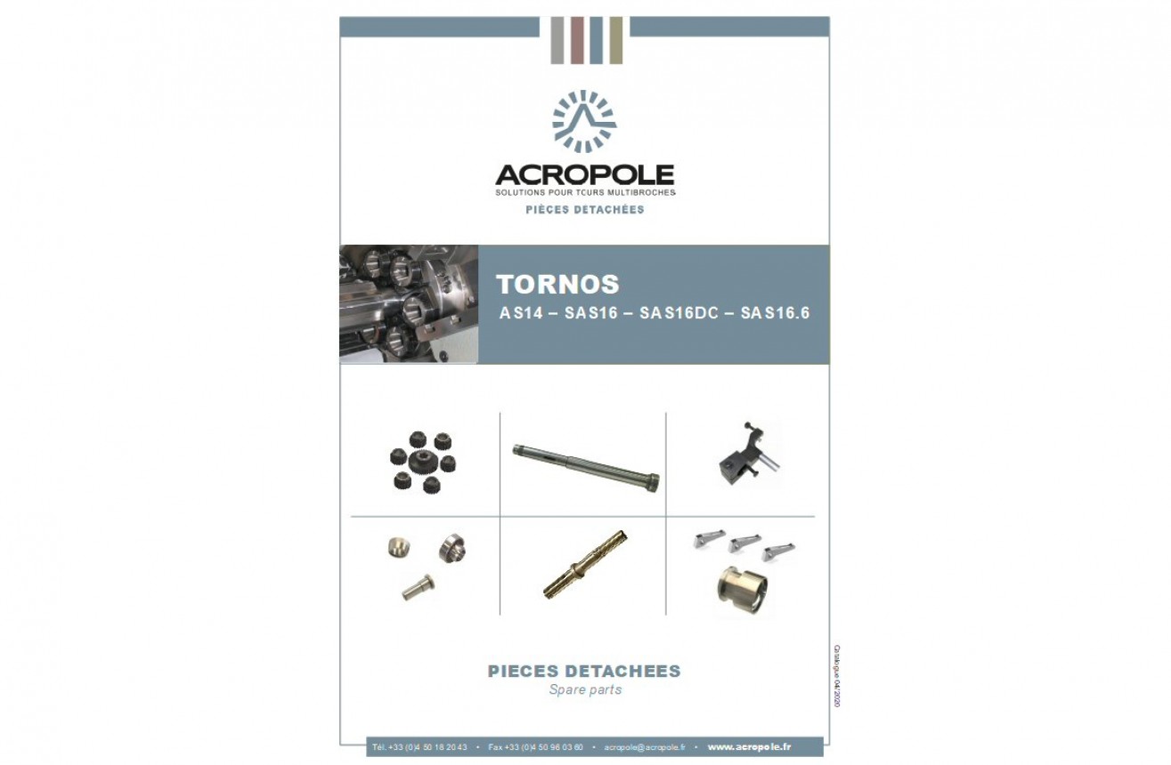 Catalogue Pièces Détachées Tornos AS14-SAS16-SAS16DC-SAS16.6